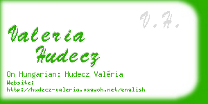 valeria hudecz business card