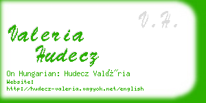 valeria hudecz business card